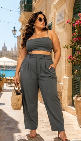 Picture of PLUS SIZE STRETCH TAILORED QUALITY TROUSERS